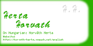 herta horvath business card